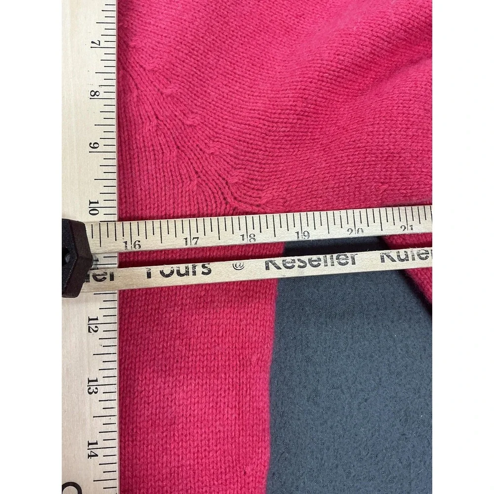 Lands' End Sweater Girls 10-12 Pink Wool Cashmere Angora Knit Pullover Crew Neck